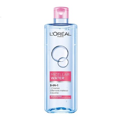 Nước tẩy trang đa năng làm sạch sâu 3-in-1 L'Oréal Paris Micellar Water 400ml - Dưỡng ẩm da