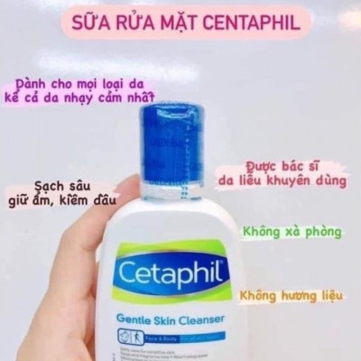 Sữa rửa mặt Cetaphil Gentle Skin Cleanser dịu nhẹ cho da nhạy cảm (500ml)