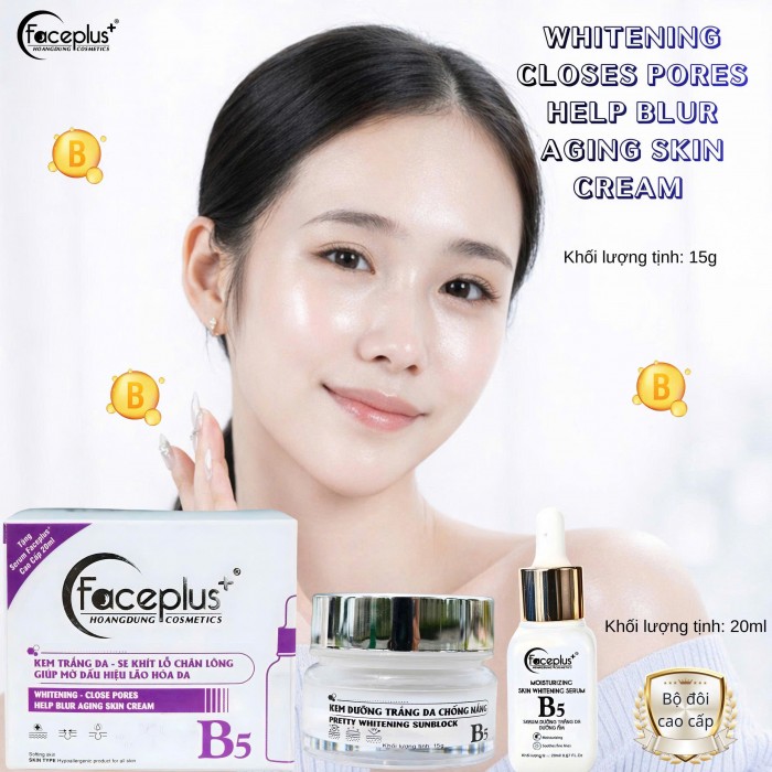 Kem mặt FACEPLUS B5 TRẮNG 15g se khít lỗ chân lông chống lão hóa da