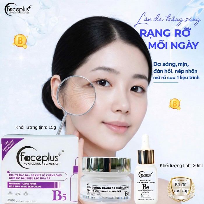 Kem mặt FACEPLUS B5 TRẮNG 15g se khít lỗ chân lông chống lão hóa da