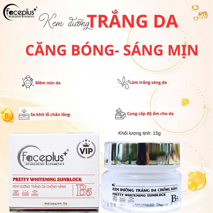 Kem mặt FACEPLUS B5 TRẮNG vip 15G dưỡng trắng da chống nắng