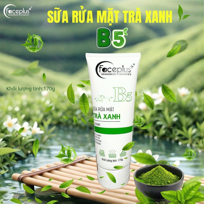 Sữa rửa mặt FACEPLUS B5 TRÀ XANH 170G