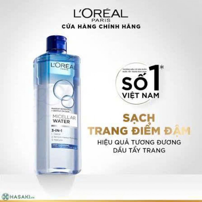 Nước tẩy trang L'Oreal Paris 3-in-1 Micellar Water 400ml