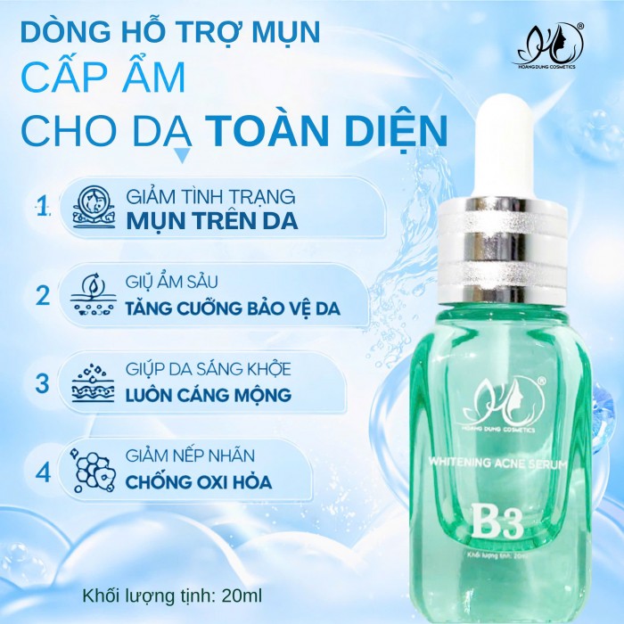 Serum mặt HD HOÀNG DŨNG ngừa mụn trắng da 20ml